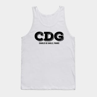 CDG Charles de Gaulle France Airport Code Tank Top